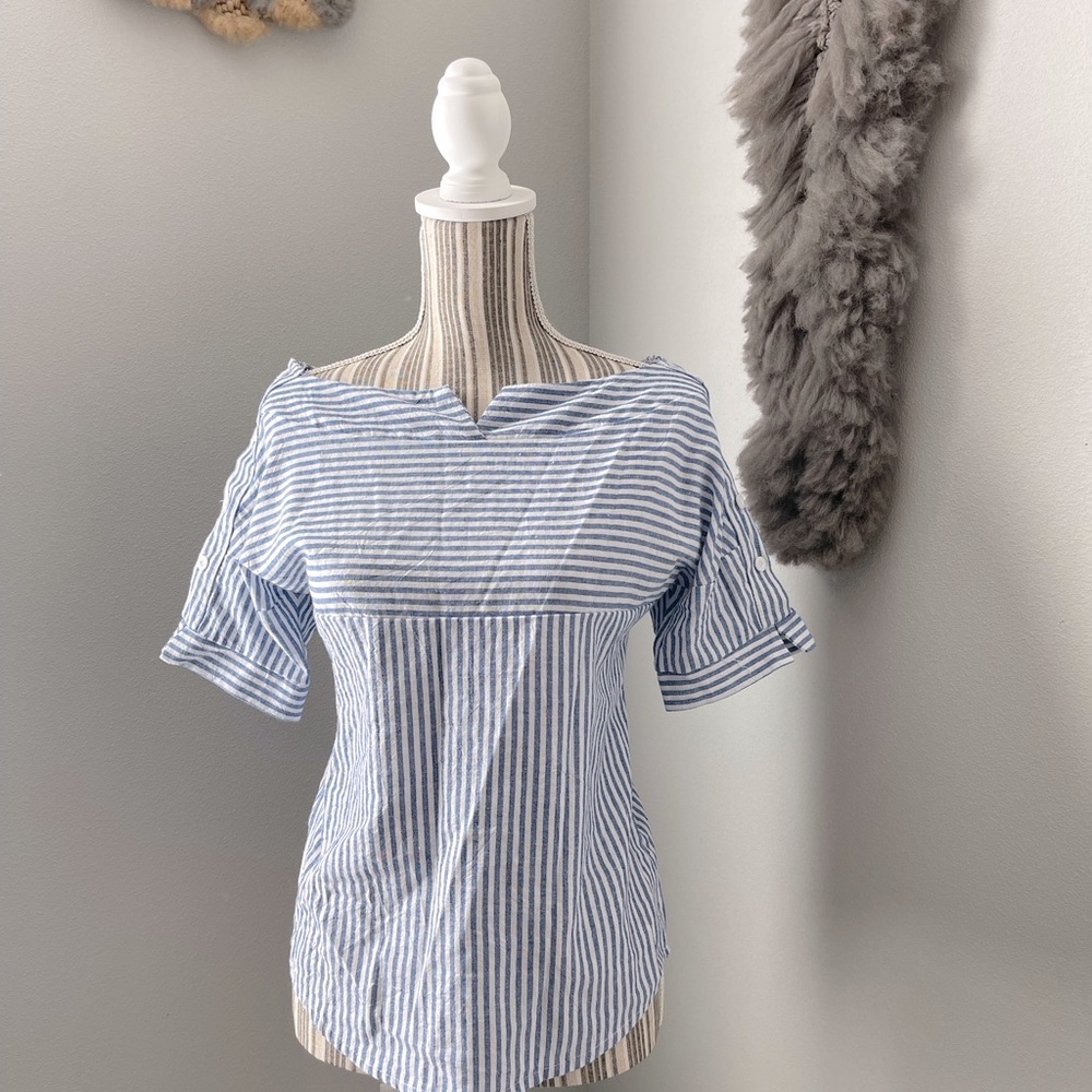 Preppy Summer Boatneck Top